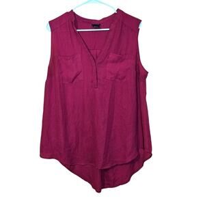 Torrid Vanity Sizing Size 00 Berry Sleeveless Business Career Top